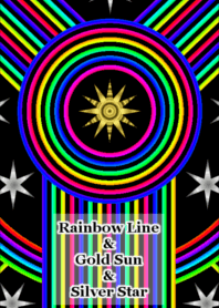 Rainbow Line & Gold Sun & Silver Star