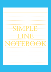 SIMPLE YELLOW LINE NOTEBOOKj-BLUE-GREEN