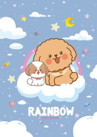 น้องหมา เมฆสายรุ้ง สีฟ้า