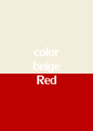 Simple Color : Beige+Red (J)