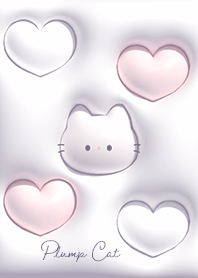 violet Fluffy cat and heart 04_1