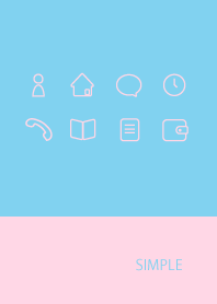 Adult Simple / Sky Blue Pink g