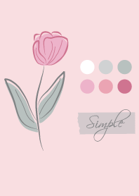 ・Simple・Elegant flowers くすみピンク