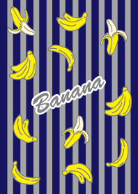 バナナ-濃紺ストライプ-