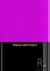 Makeup initial purple R.