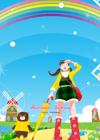 Bear and girl [Rainbow] [Spring Summer]+