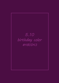 birthday color - May 10