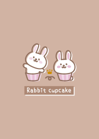 Rabbit cupcake.Crown.brown