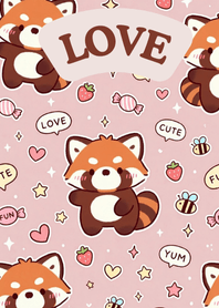 Sweet Red Panda Love