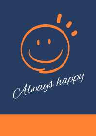 Always happy -NAVY+ORANGE-