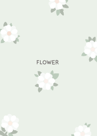 Flower pattern / pale green