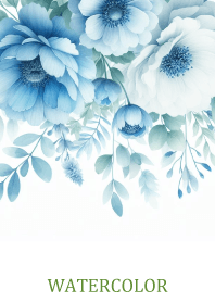 WATERCOLOR-LIGHT BLUE FLOWER 106