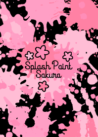 Splash paint SAKURA at evening