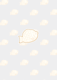 I love white taiyaki simple gray
