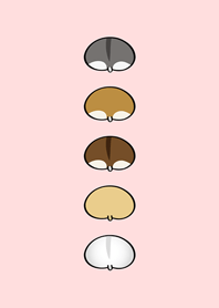 ぽっちゃりハムスターのお尻(ピンク)