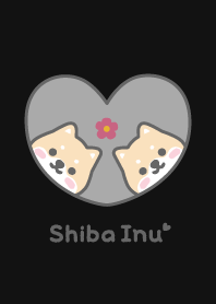 Shiba Inu Flower - Black