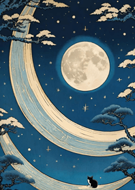 Cat under the Moon 1dCc54