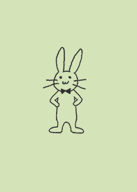 Pastel color rabbit (green) 2
