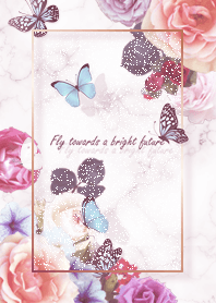 Roses, butterflies and marble violet04_2