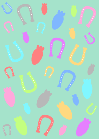 Horseshoe and carrot theme Green
