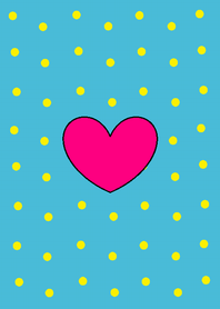 (blue x yellow dot x heart )