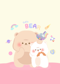 Bear cutie :  Minimal Galaxy Pastel