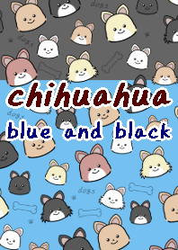 chihuahua theme8 black and blue