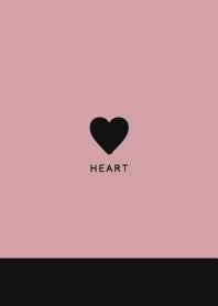 Dull Pink&Black / Simple Heart