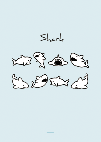 สีน้ำเงิน : ฉลามขาวดำ