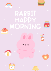 Rabbit Happy Morning (purple)
