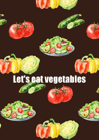 Let's eat vegetables on brown