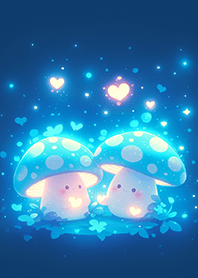Dreamy Blue-Glow Mushroom Fairy