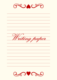 Writing paper-Red-