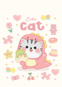 Cat cute minimal : Pink lover