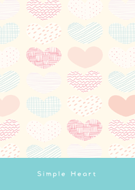 Simple Heart[Nordic light blue pink]