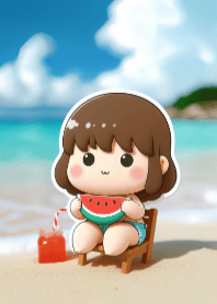Cute Girl on the Beach V.8