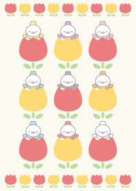 チューリップカラフルスノーマン着せかえ8