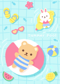 Summer Pool: Blossom Pink & Blue