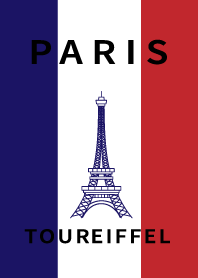 FRANCE PARIS TOUR EIFFEL WHITE RED BLUE