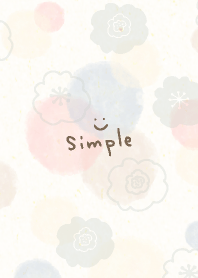 Simply watercolor Flower13 from Japan