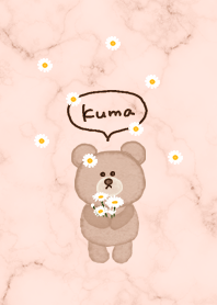 Bear and Flower pinkbrown04_2