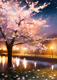 美しい夜桜の着せかえ#677