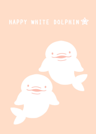 HAPPY WHITE DOLPHINj/CORAL PINK