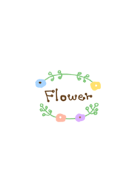 Handwritten flowers and letters