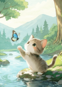 可愛的貓咪和美麗的大自然V.30