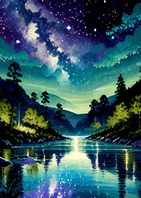 綺麗な星空の夜景着せかえ#144