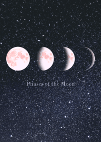 Phases of the full moon : Black pink Sky