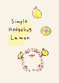 簡單的 刺猬 檸檬 淺褐色的