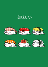 慵懶海豹部隊˙小壽司(森林綠色)