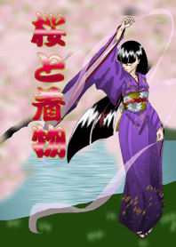 Sakura and kimono in spling